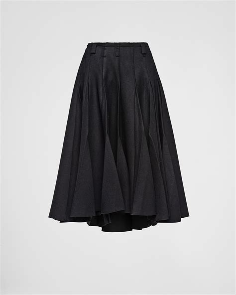 prada crystal skirt|prada black pleated skirt.